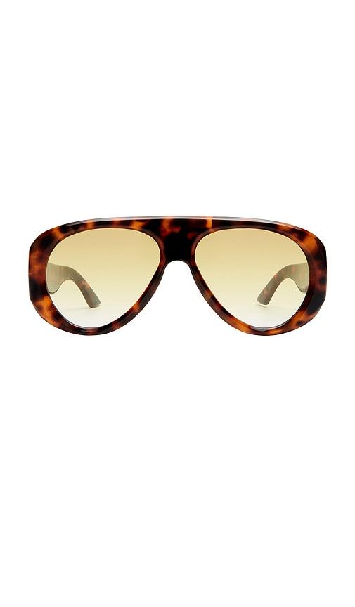 le specs dream boat sunglasses in brown.