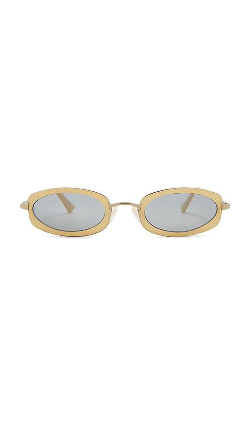 le specs mecharo sunglasses in ivory.