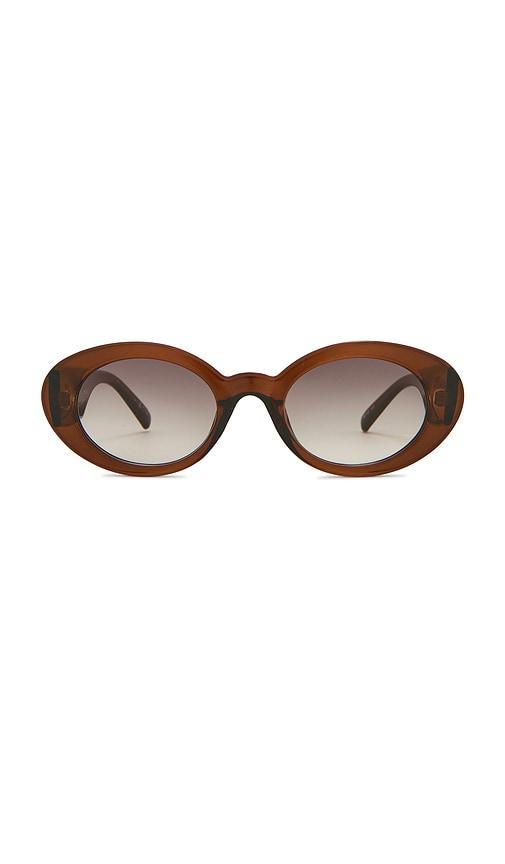le specs nouveau vie sunglasses in brown.