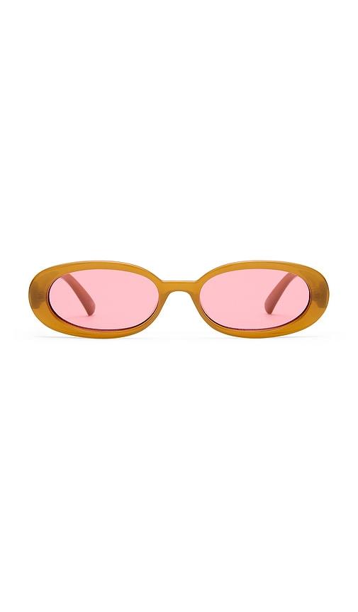 le specs outta love sunglasses in orange.