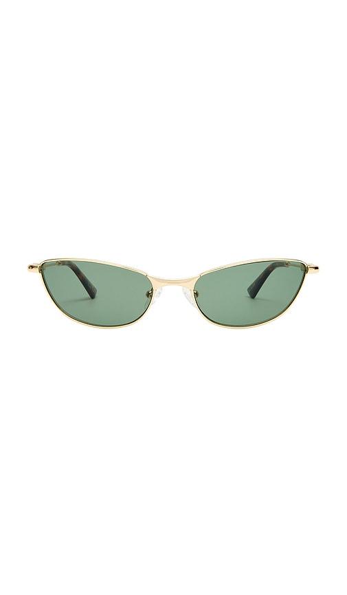 le specs thorned sunglasses in metallic gold.