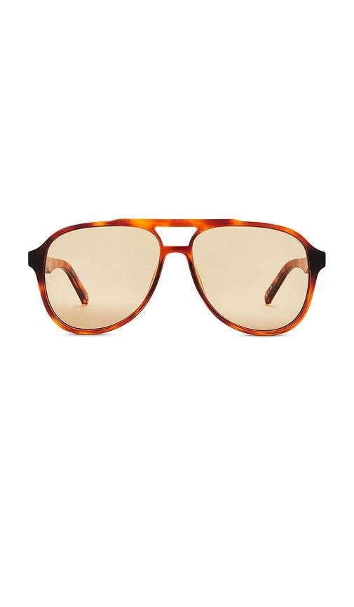 le specs tragic magic sunglasses in brown.