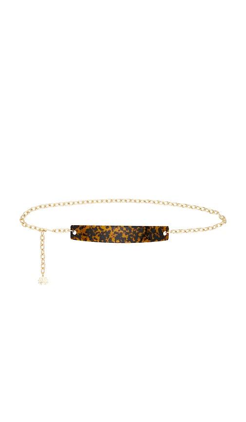 lele sadoughi bessette chain belt in brown. - size l (also in s)