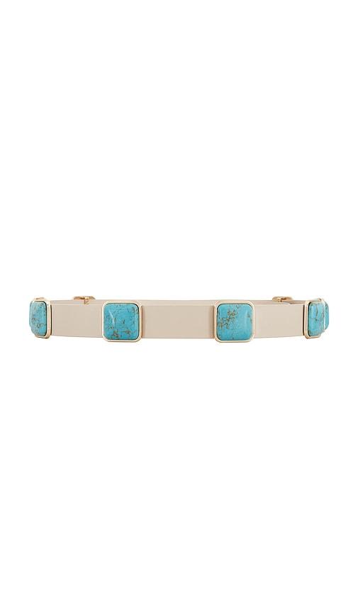 lele sadoughi oasis station belt in teal. - size l/xl (also in s/m)