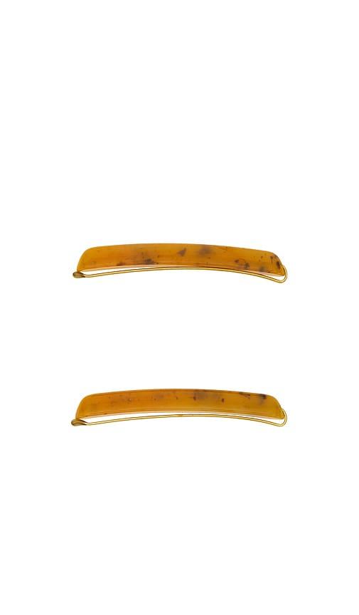 lelet ny bleeker mini bobbi pin set of 2 in brown.