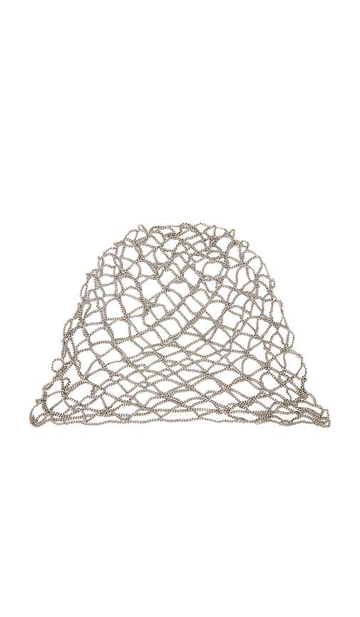 lelet ny chain cap in metallic silver.