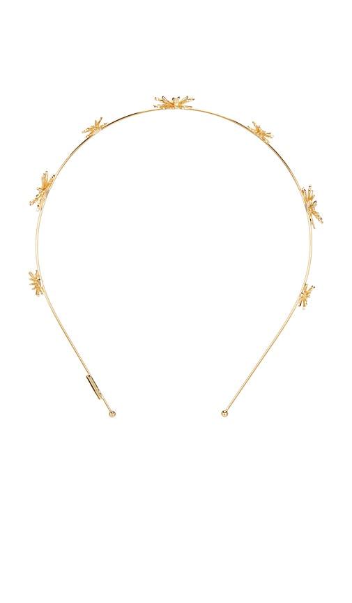 lelet ny daisy headband in metallic gold.