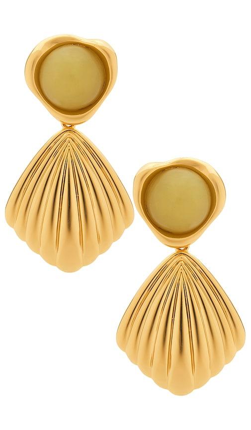 lelet ny goldie drop earrings in metallic gold.