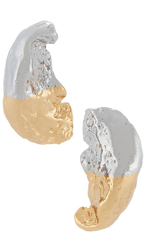 lelet ny julie hammered earrings in red.