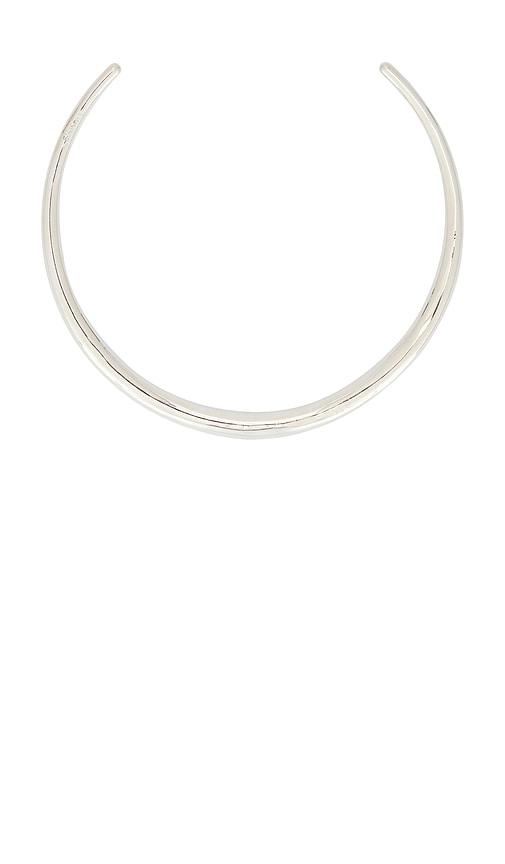 lelet ny romy collar necklace in metallic silver.