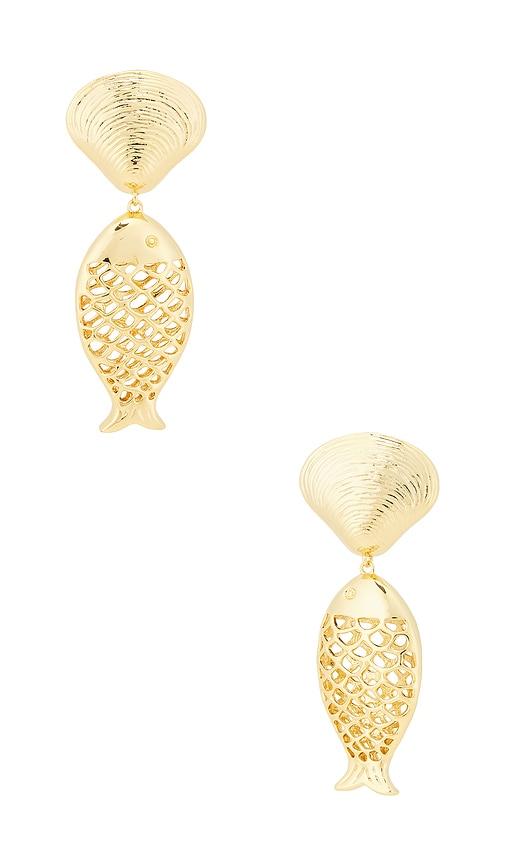 lelet ny shelby earrings in metallic gold.