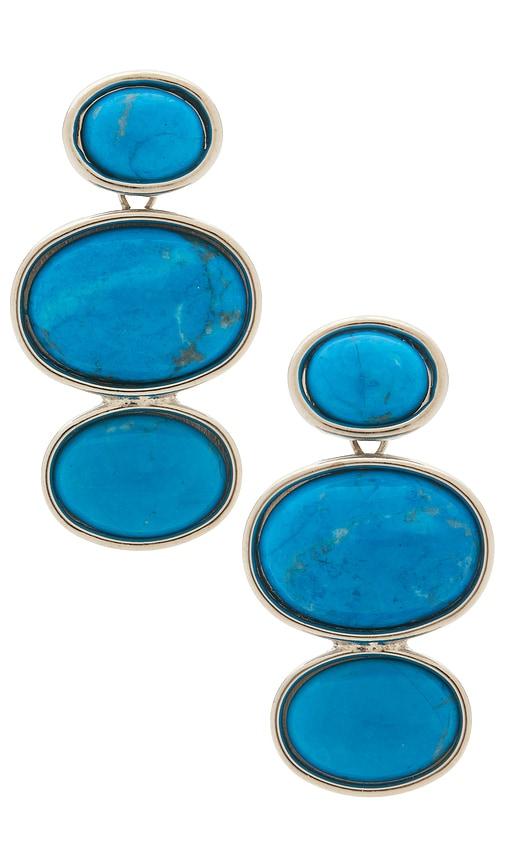 lelet ny vega stone linear earrings in teal.