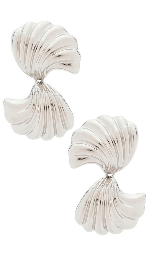 lelet ny vini drop earrings in metallic silver.