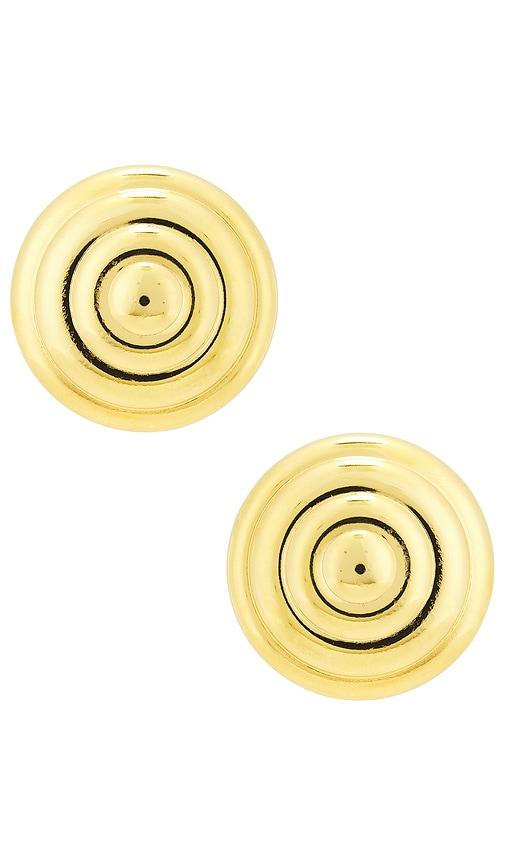 lelet ny ziggy stud earrings in metallic gold.