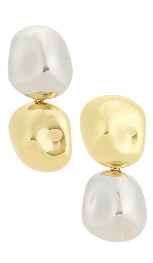 lelet ny zoe petite drop earrings in metallic gold,metallic silver.
