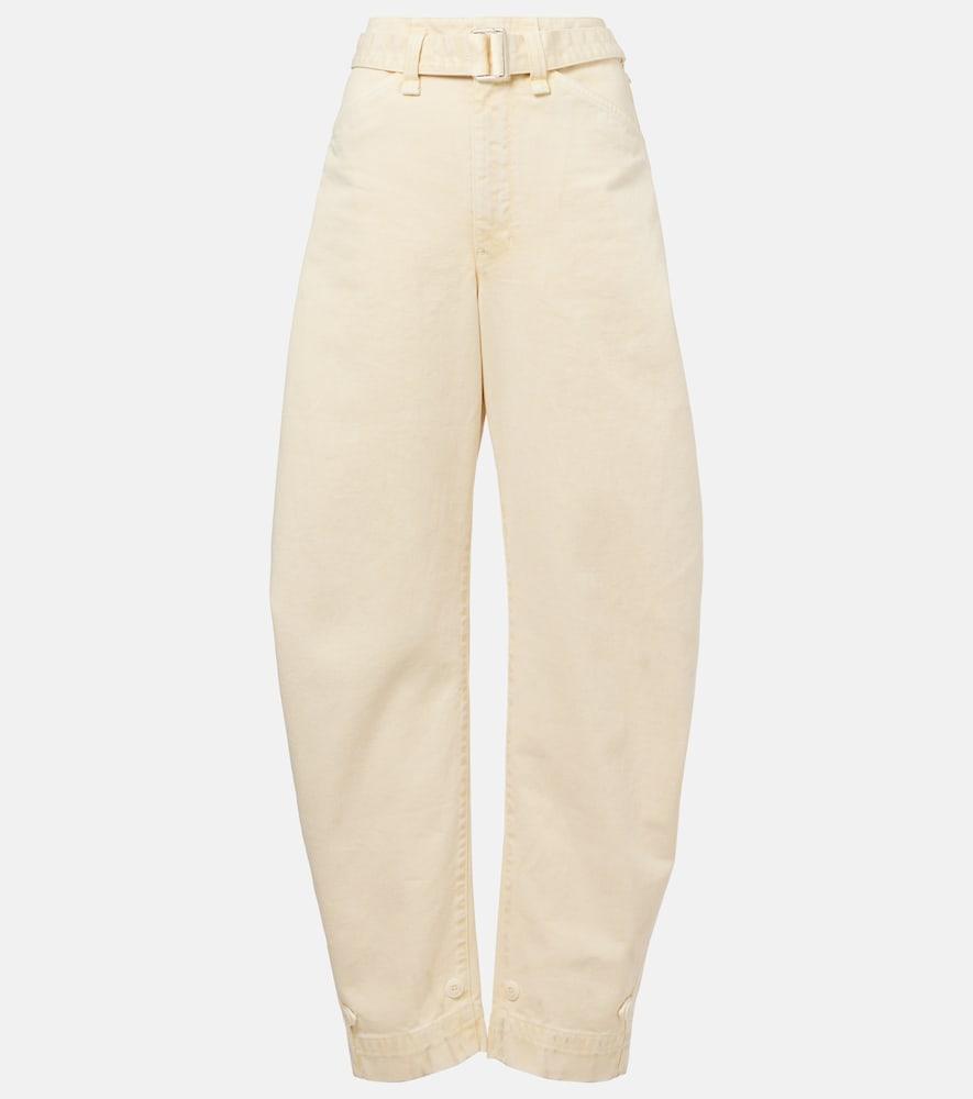 lemaire belted barrel-leg jeans
