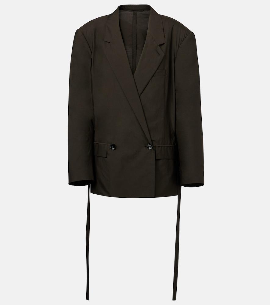 lemaire belted cotton and silk blazer