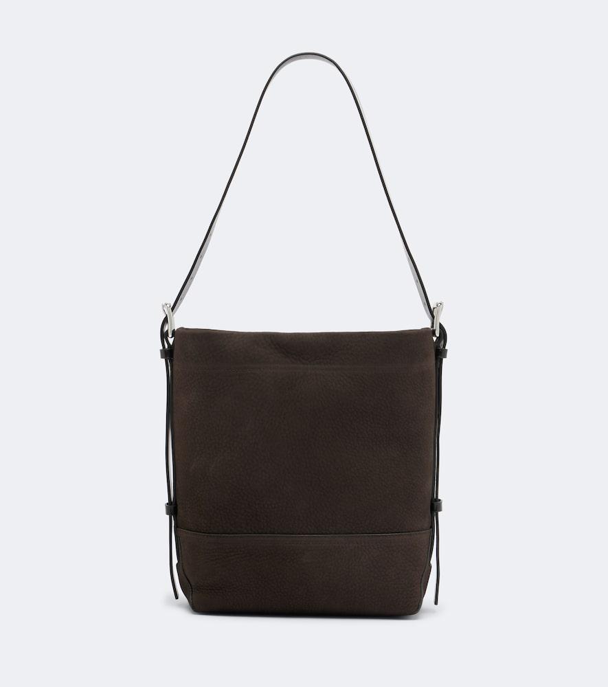 lemaire belted medium leather tote bag
