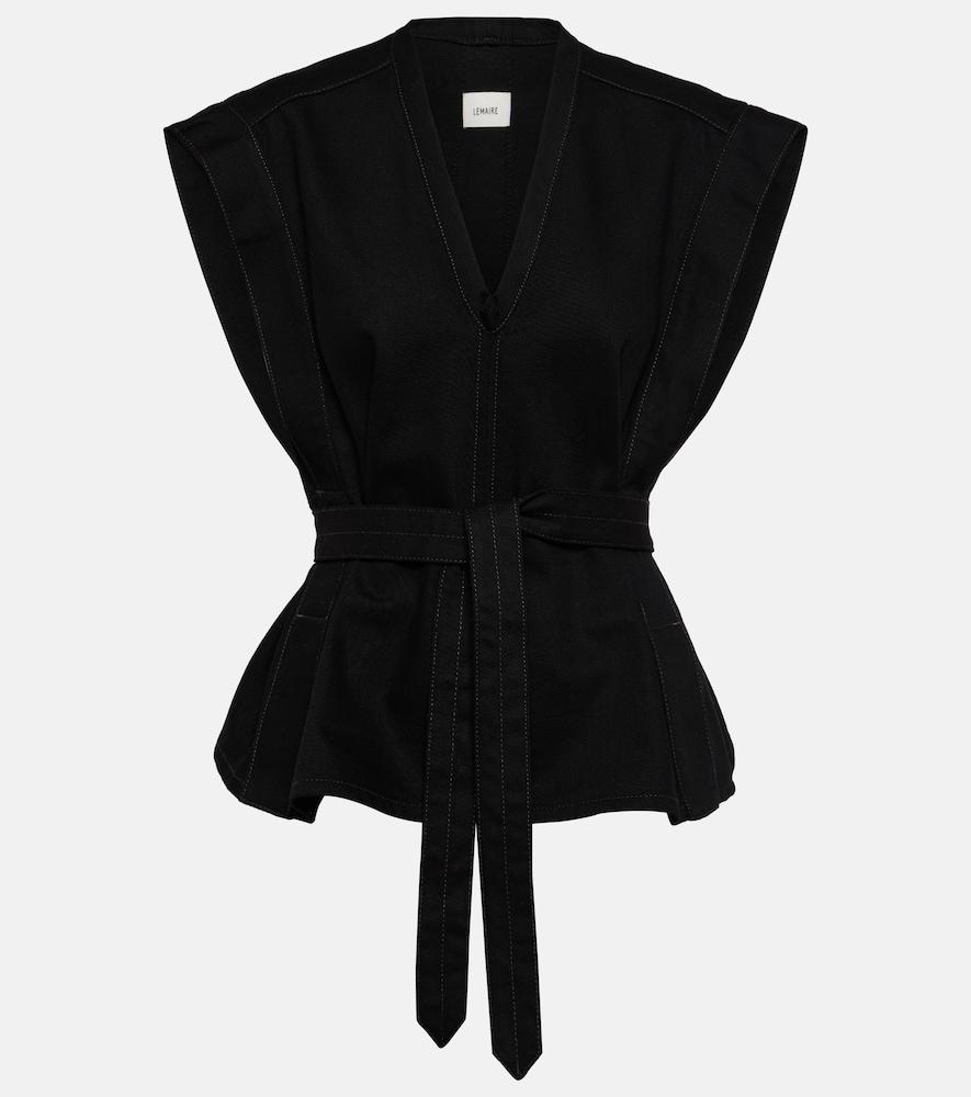 lemaire chasuble belted denim top