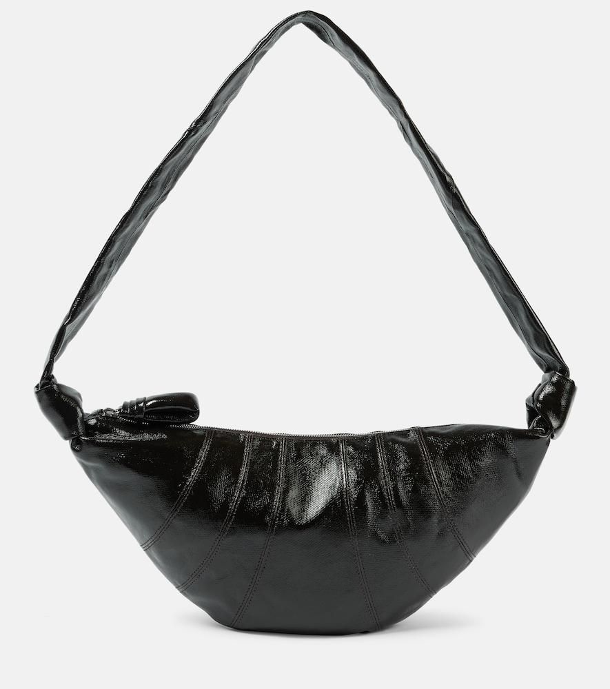 lemaire croissant medium coated canvas shoulder bag
