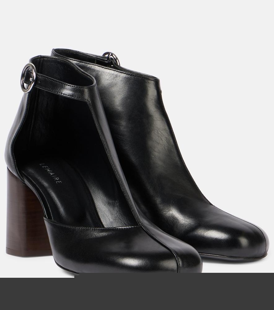 lemaire cutout leather ankle boots