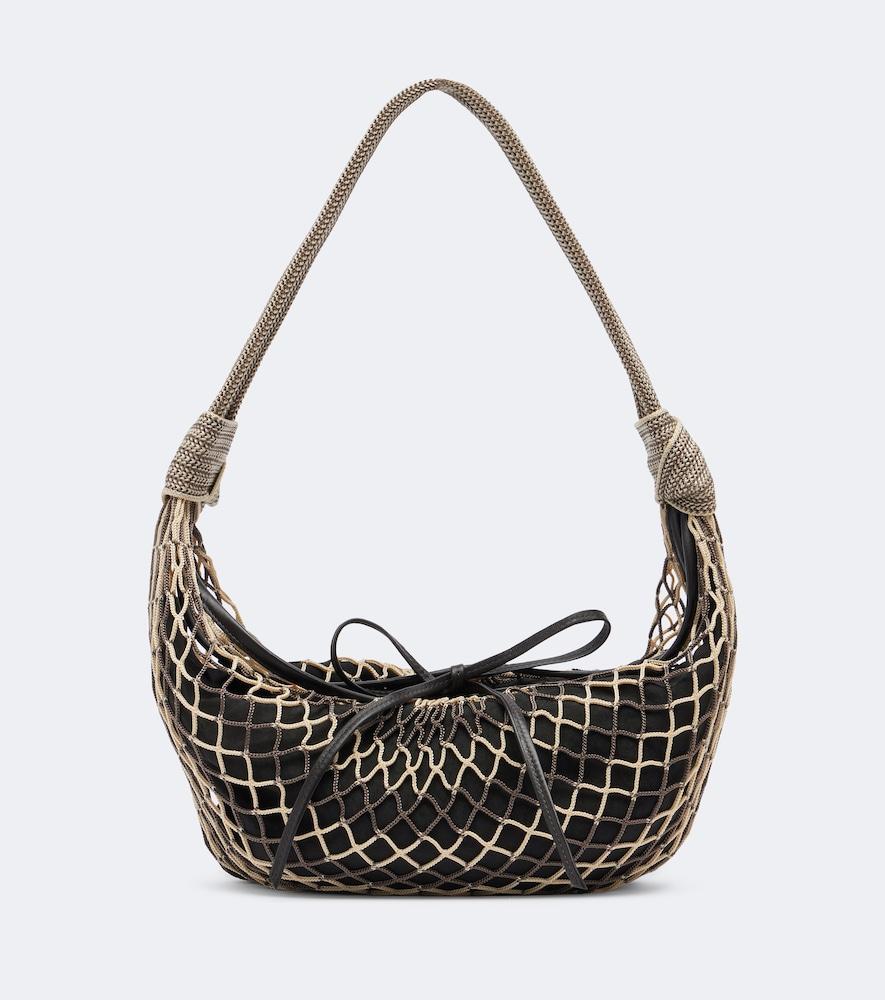 lemaire fortune croissant small net shoulder bag