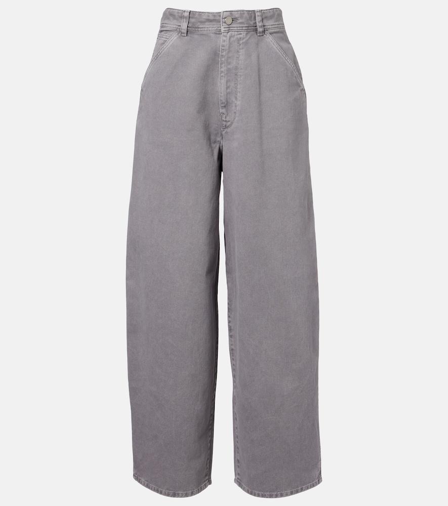 lemaire high-rise wide-leg jeans