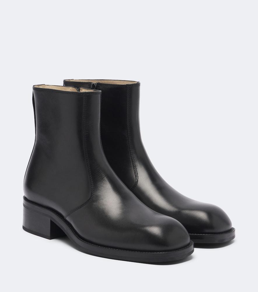 lemaire leather ankle boots