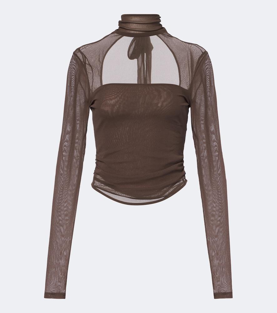 lemaire mesh turtleneck top