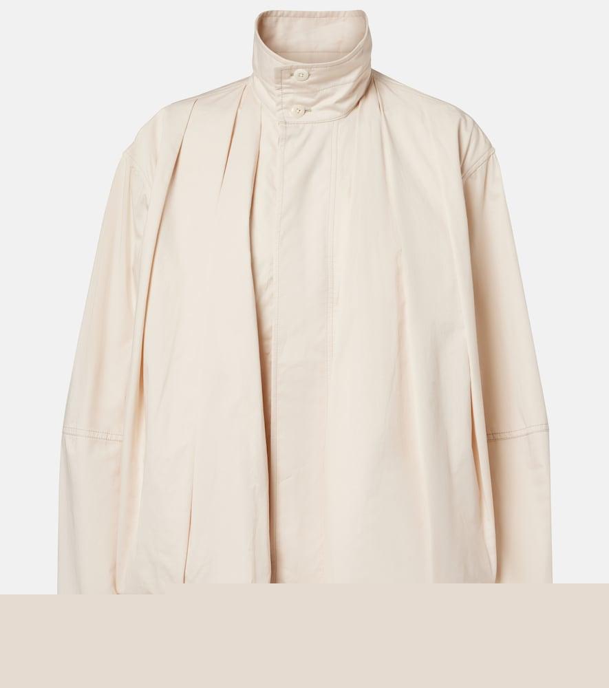 lemaire pleated cotton satin jacket