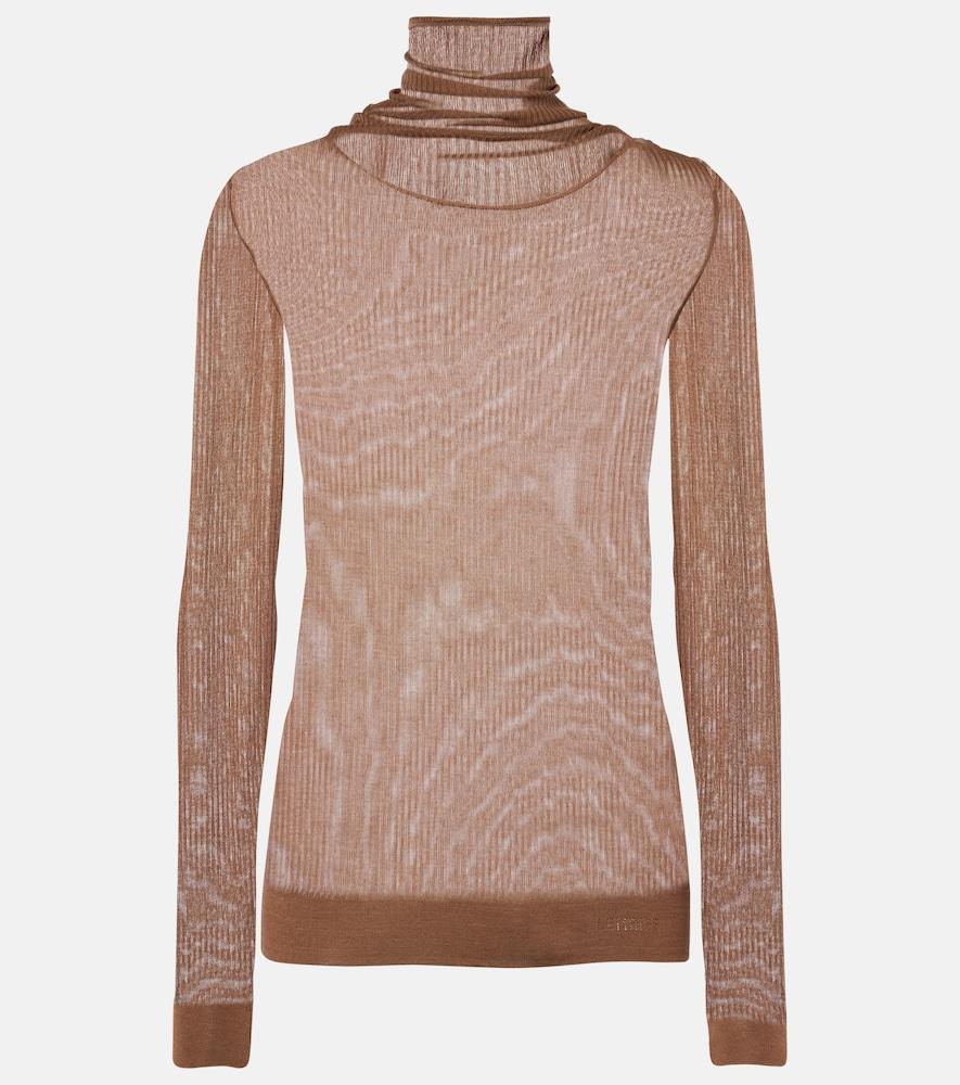 lemaire ribbed-knit turtleneck top