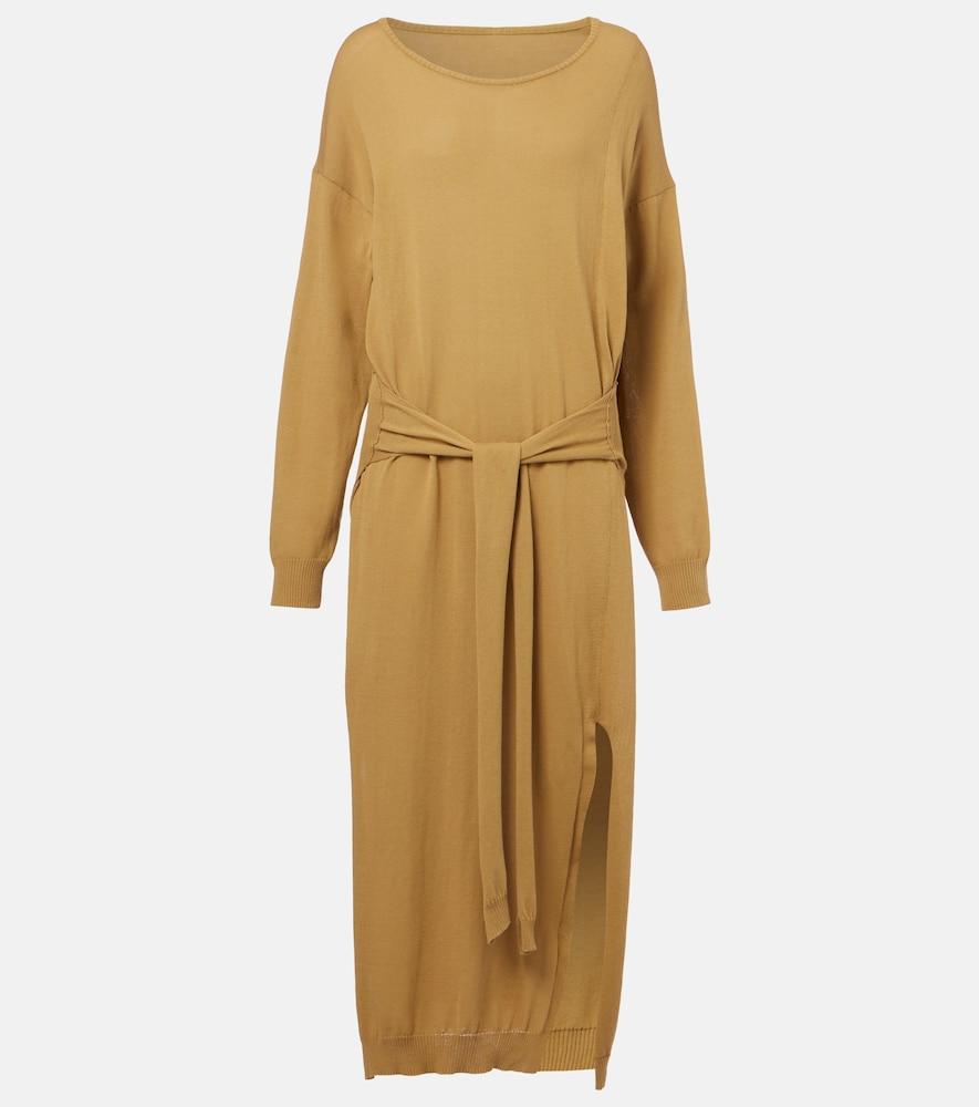 lemaire trompe-l'ail cotton midi dress
