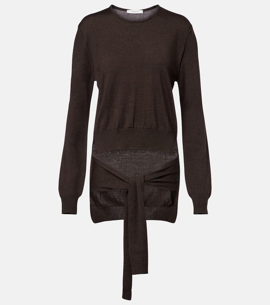 lemaire trompe l'oeil wool-blend sweater