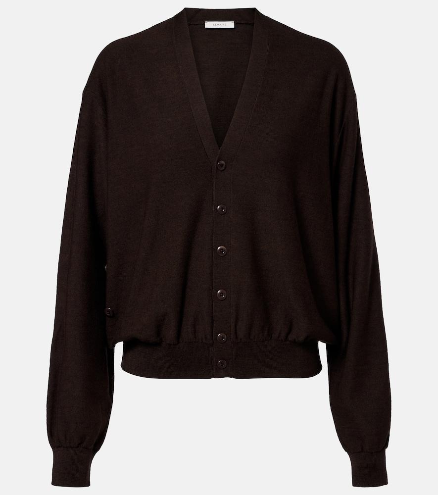 lemaire twisted wool-blend cardigan