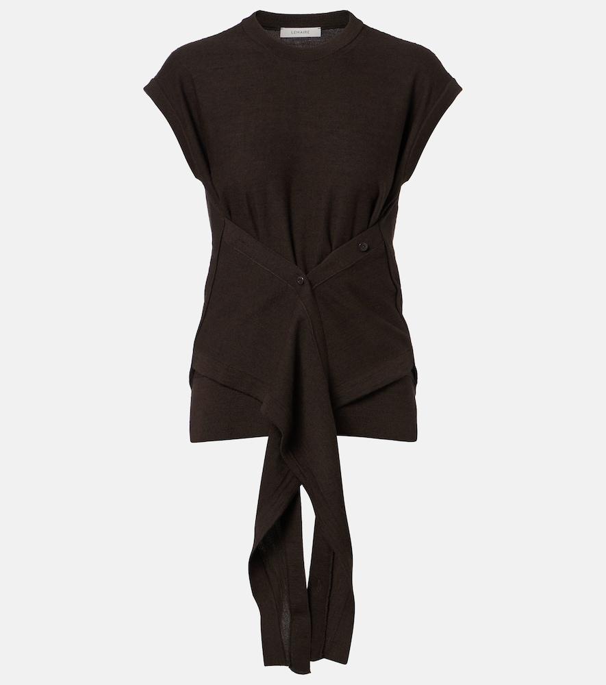 lemaire wool-blend knitted top