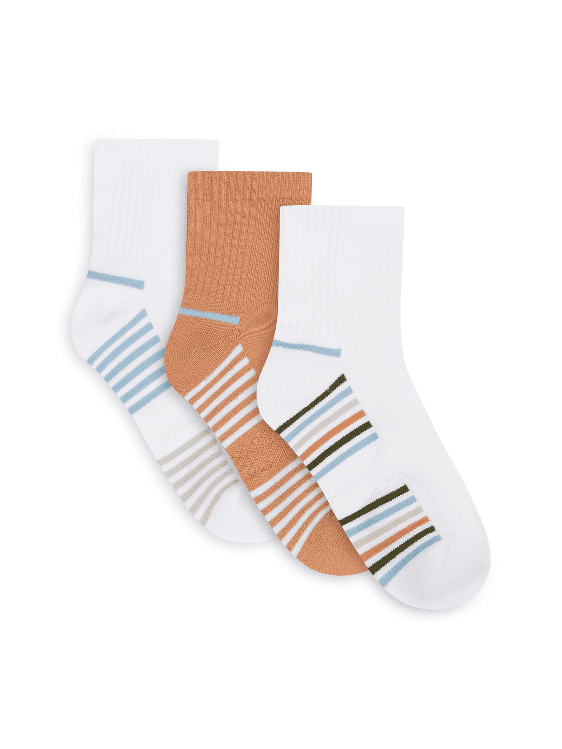 lemon women's powder stripe crew sock