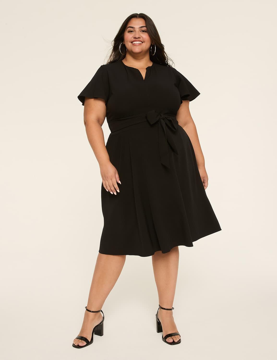 lena notch neck dress