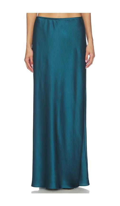 leset barb bias skirt in teal. - size l (also in m)
