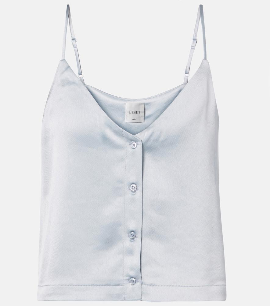 leset barb button satin camisole