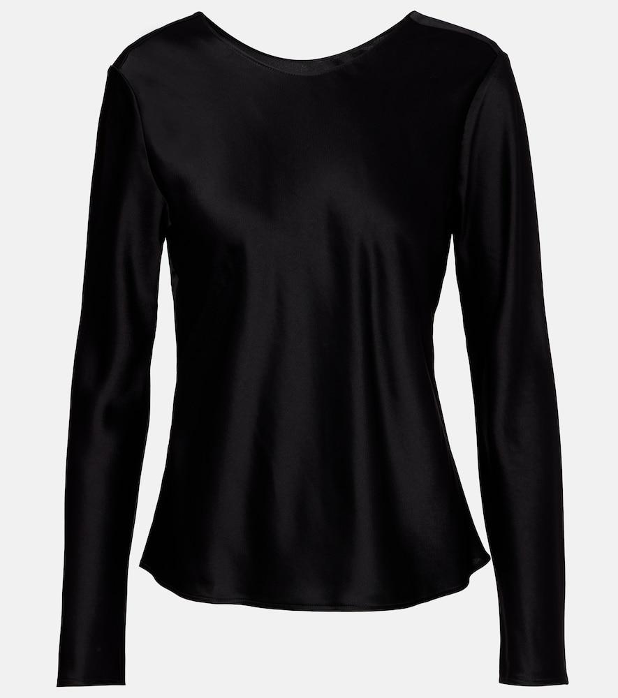 leset barb draped satin top