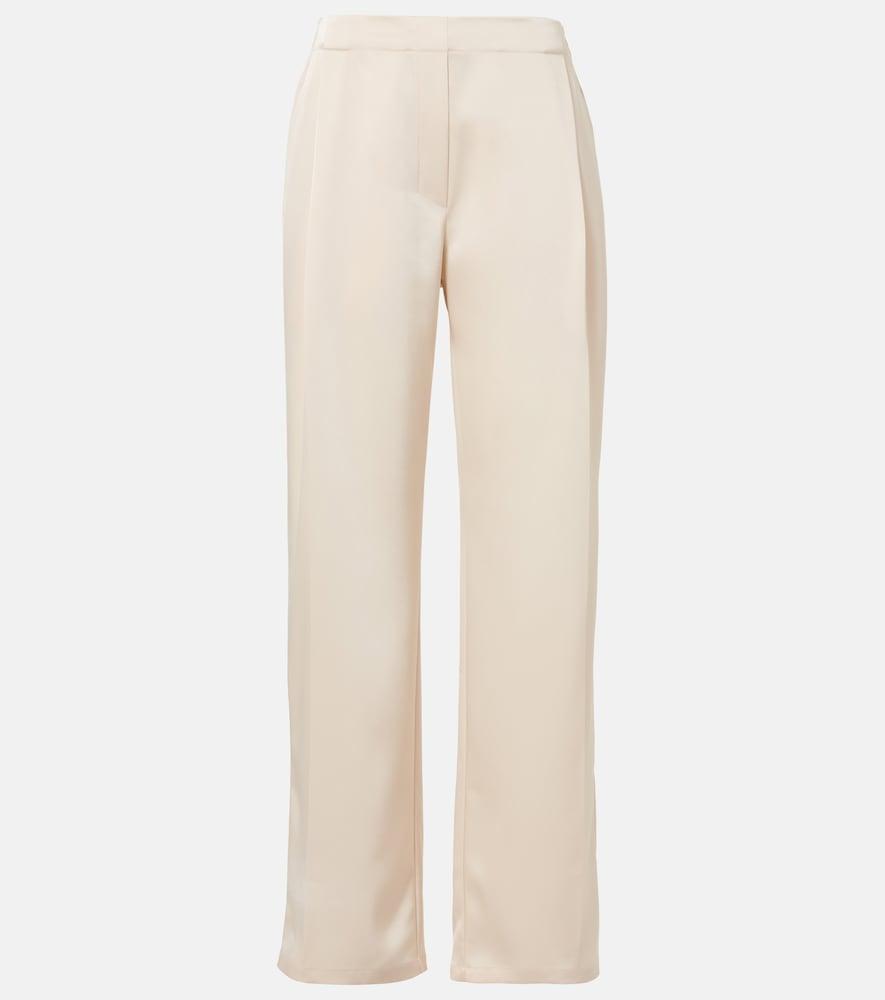leset barb pleated high-rise satin pants