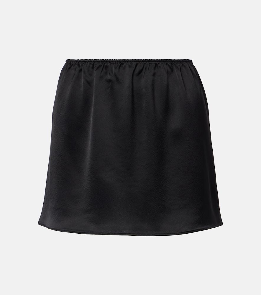 leset barb satin miniskirt