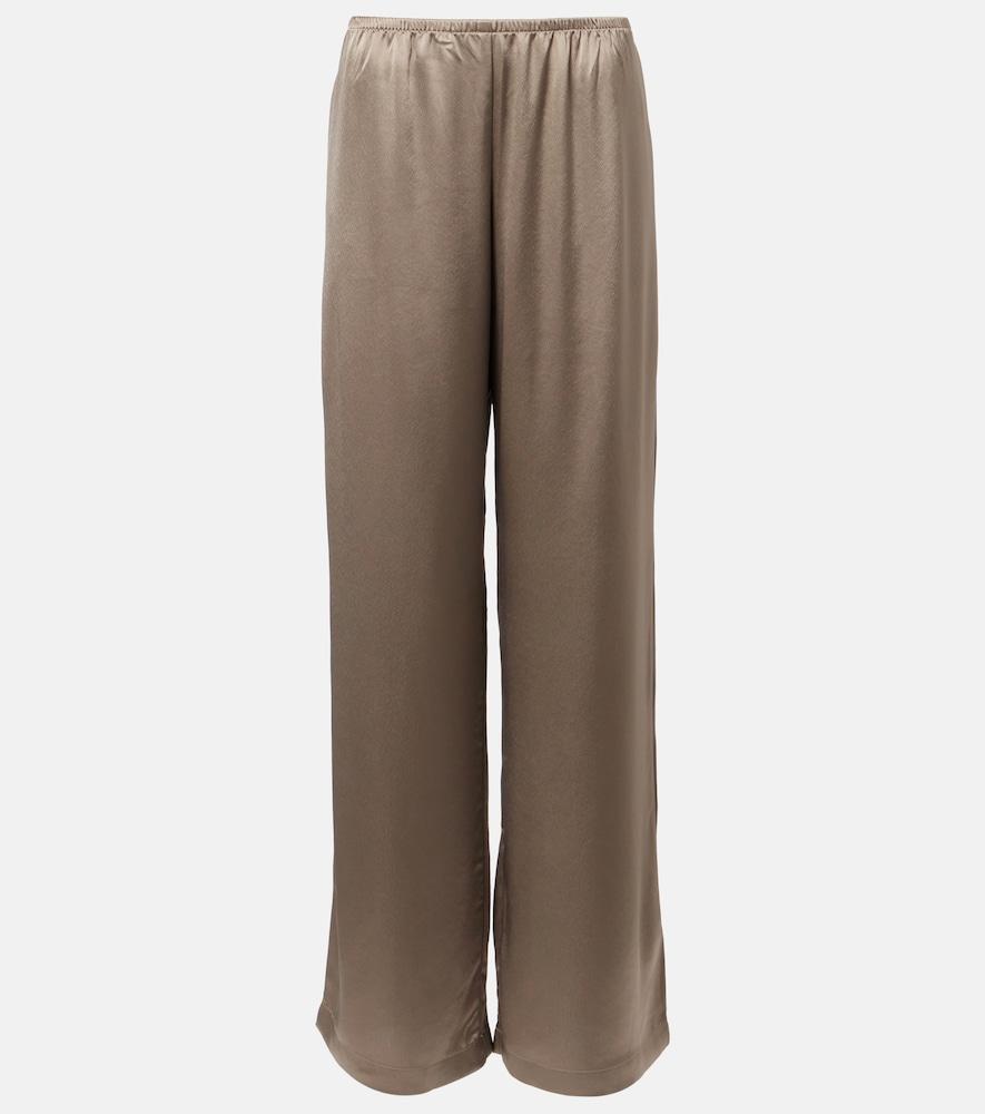 leset barb satin wide-leg pants