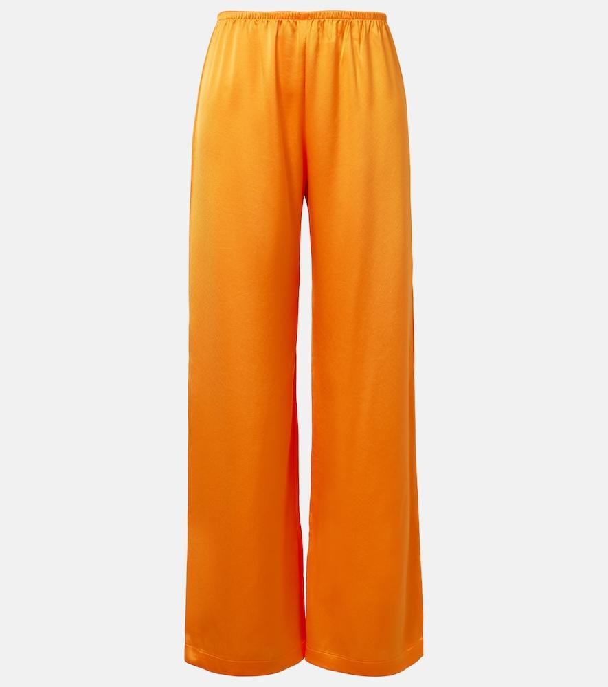 leset barb satin wide-leg pants