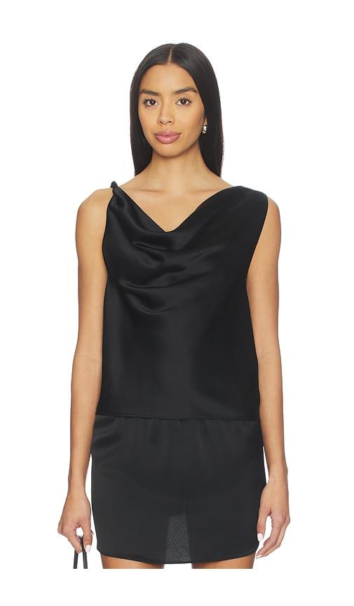 leset barb shell top in black. - size l (also in xs)