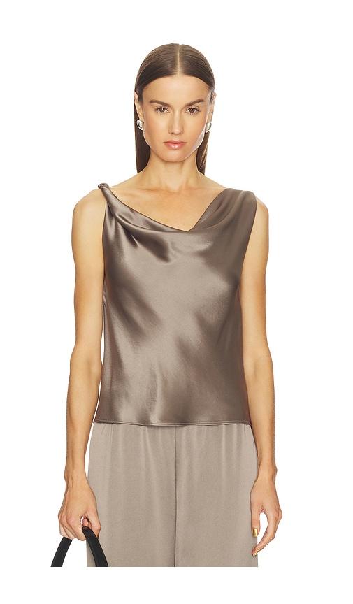 leset barb shell top in taupe. - size l (also in xs)