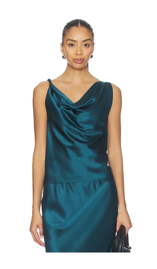 leset barb shell top in teal. - size m (also in s)