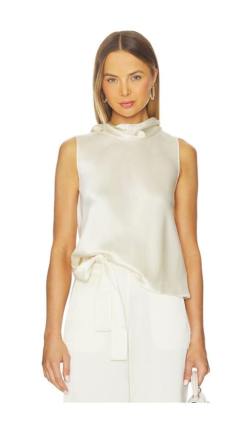 leset barb sleeveless cowl neck in cream. - size m (also in s)
