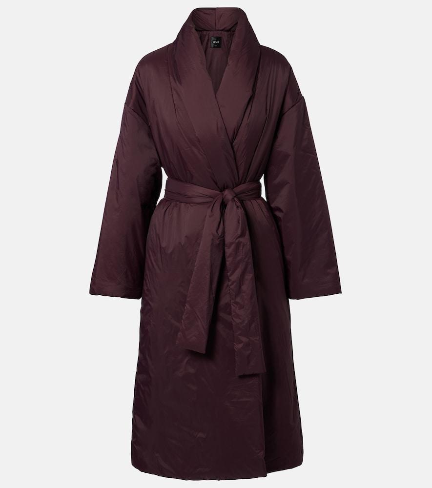 leset bo belted taffeta puffer coat