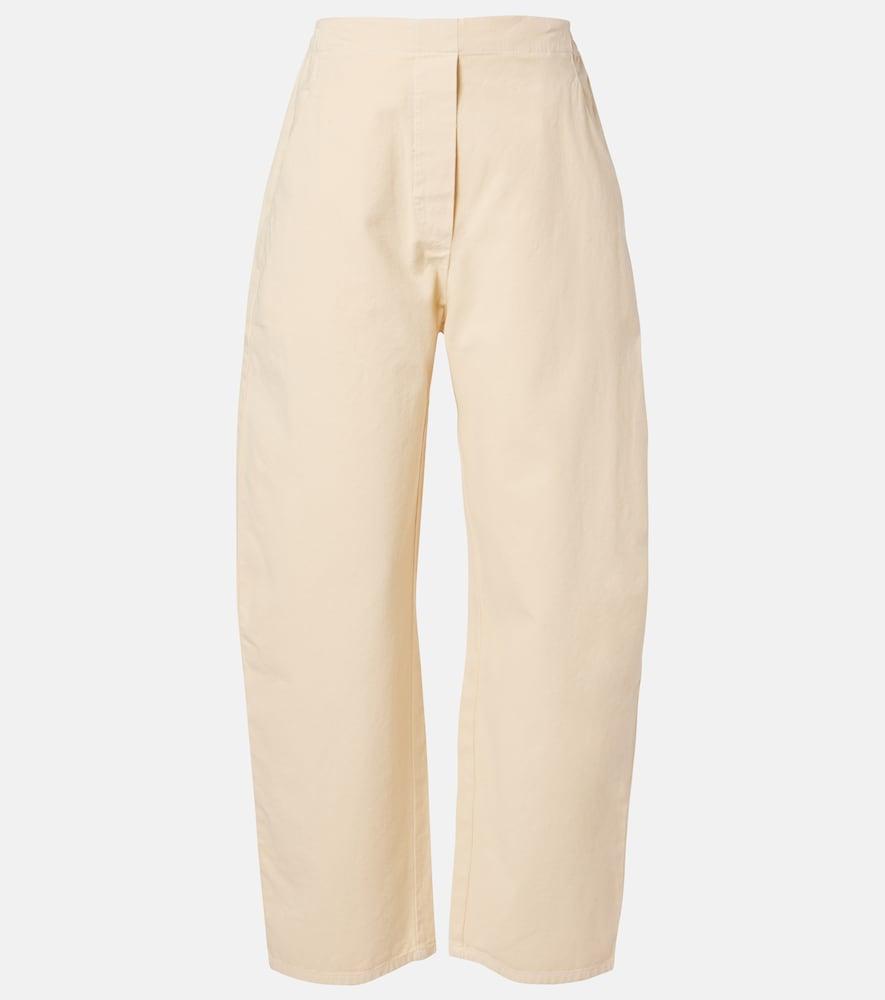 leset chloe cotton barrel-leg pants